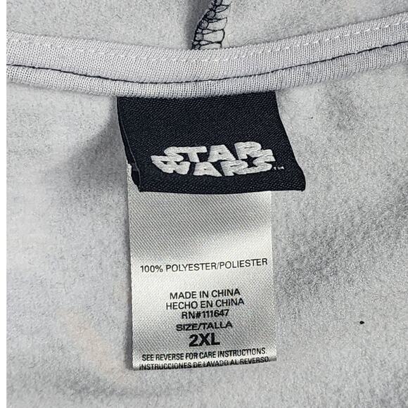 Star Wars Full Zip Hoodie Men Large Womens 2XL BB-8 Millennium Sweatshirt Lounge - Picture 2 of 14